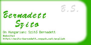bernadett szito business card